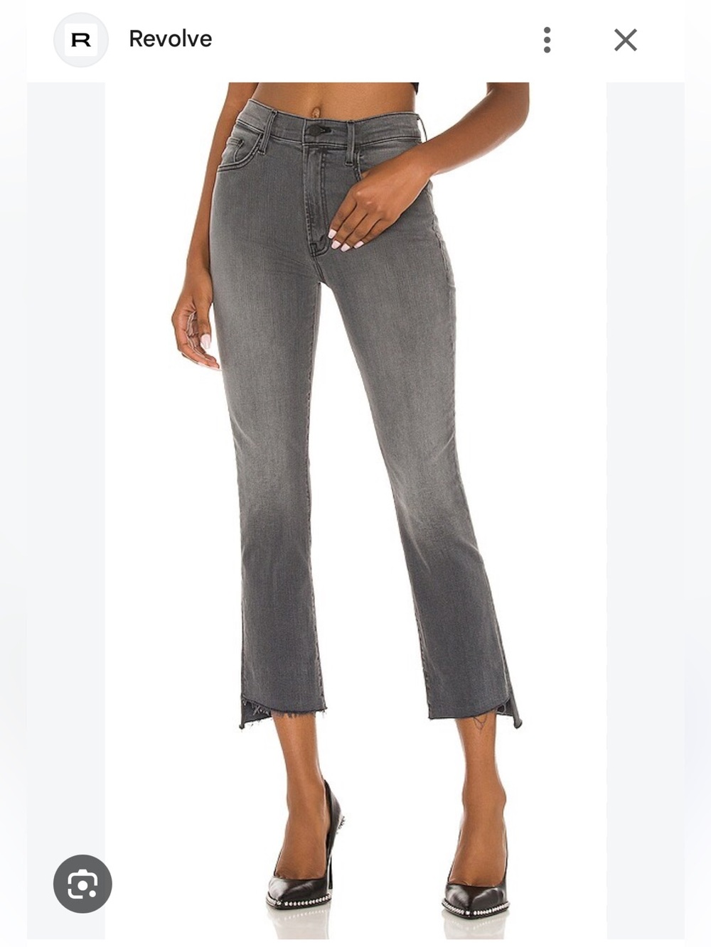 Mother Denim The Insider Crop Step Fray Sz 25 Dancing In The Moonlight Grey